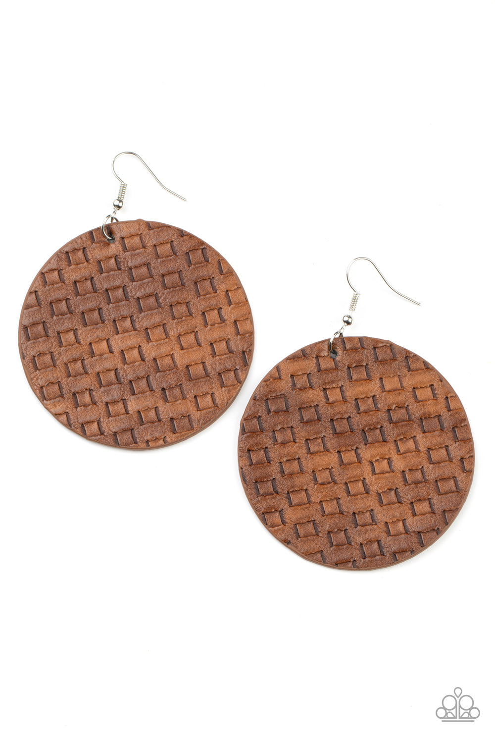 Paparazzi - WEAVE Me Out Of It - Brown Earrings  #0628