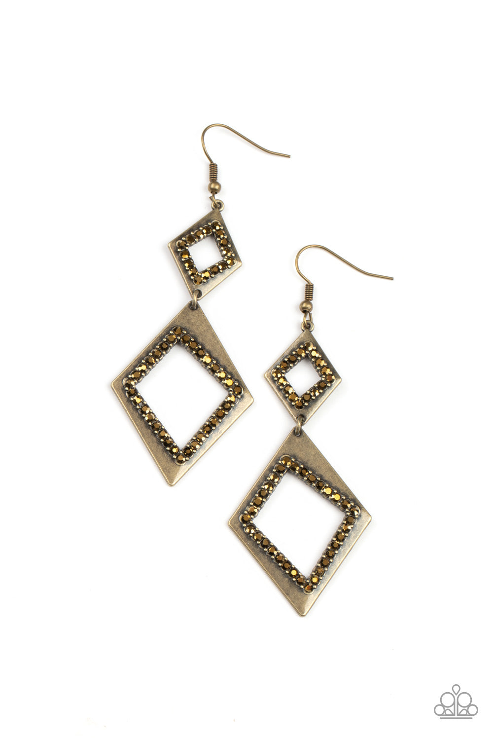 Paparazzi - Deco Decoupage - Brass Earrings #2067