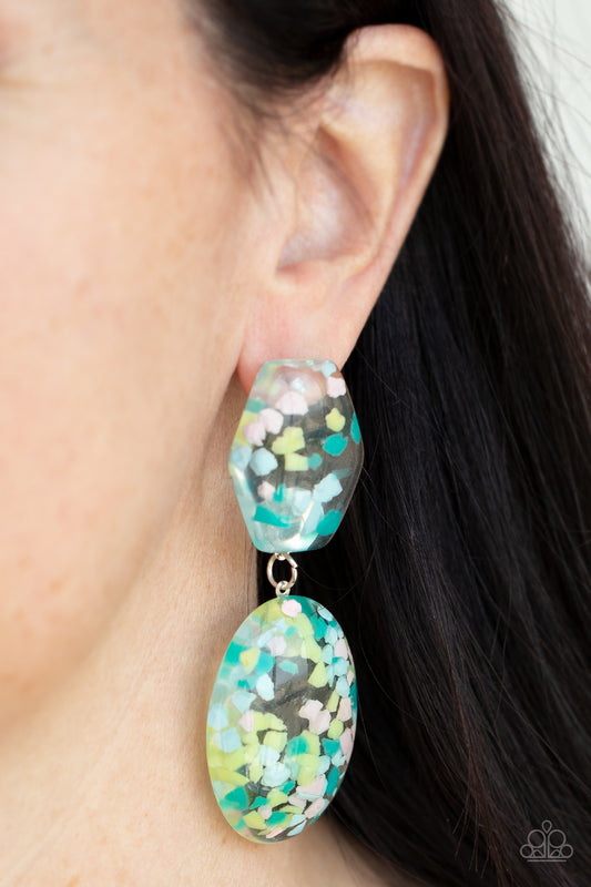 Paparazzi - Flaky Fashion - Multi Earrings  #0689