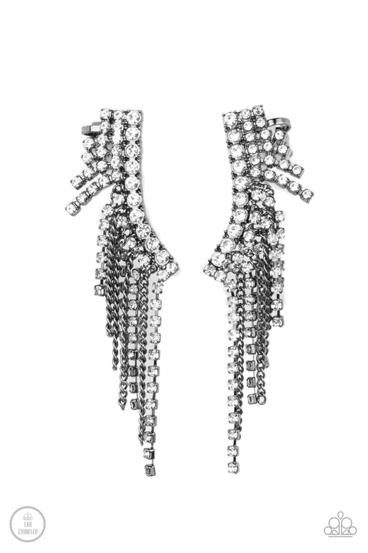 Thunderstruck Sparkle - Black Earrings O/D #079