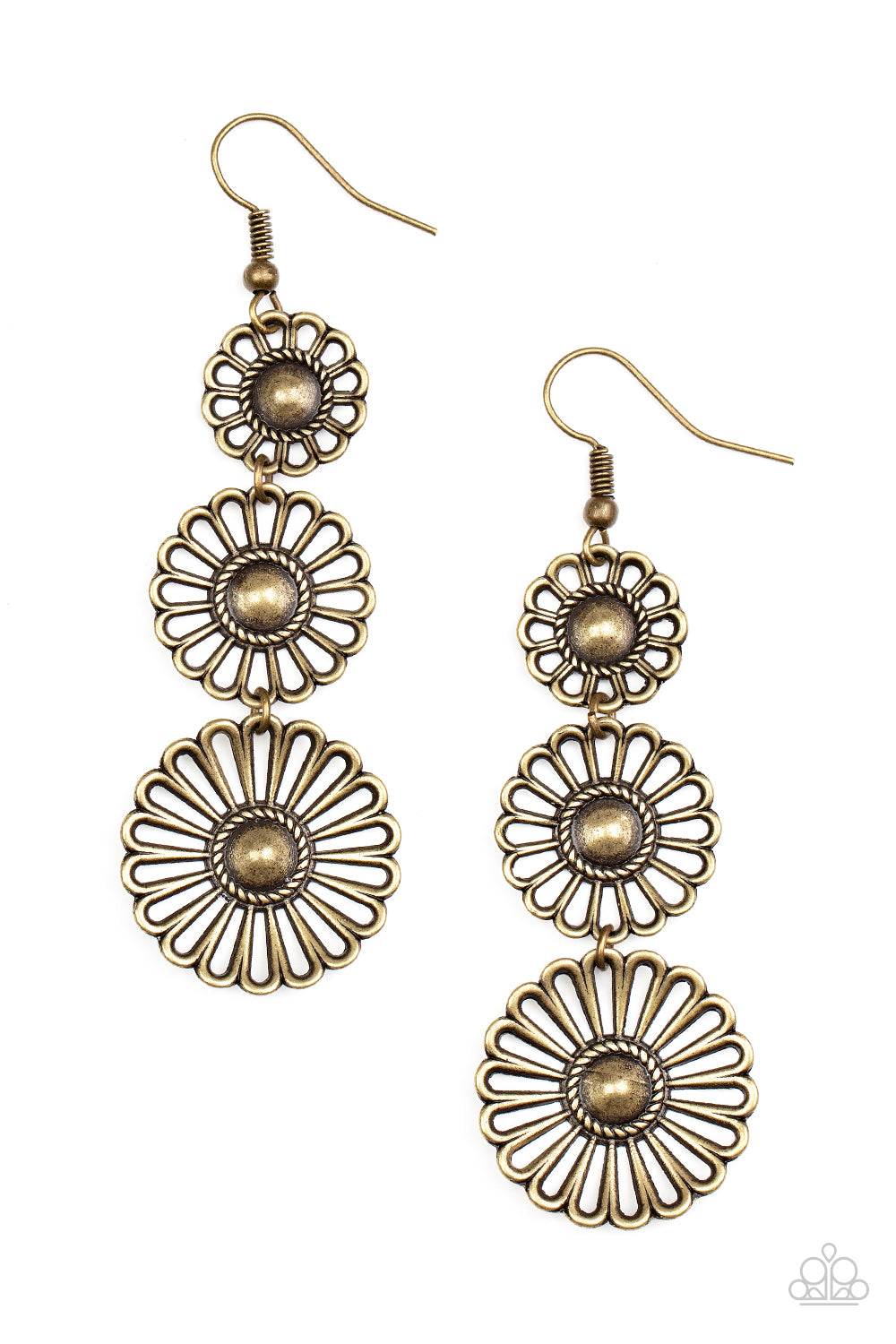 Paparazzi - Gazebo Garden - Brass Earrings  #1817