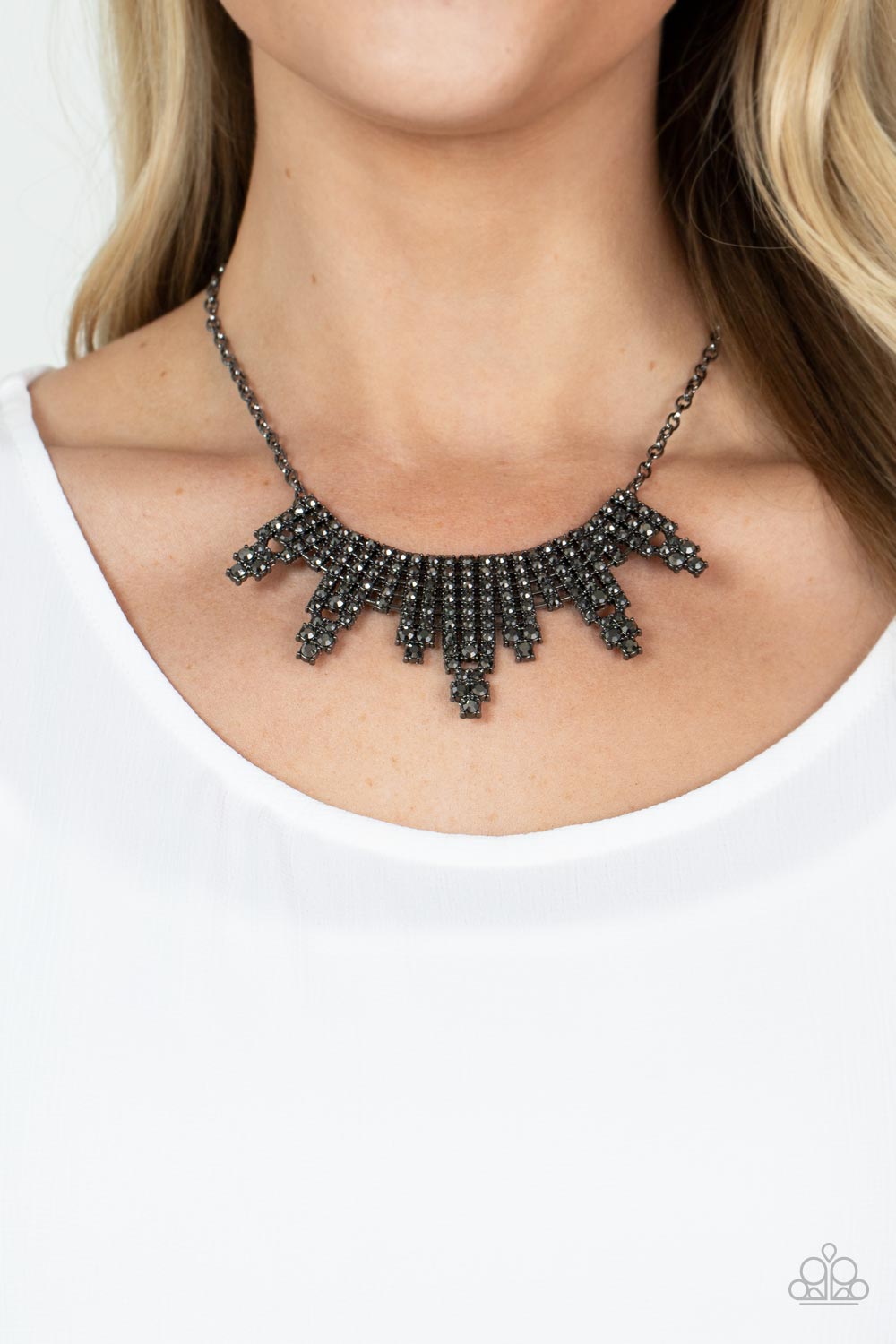 Paparazzi - Skyscraping Sparkle - Black Necklaces  #2127