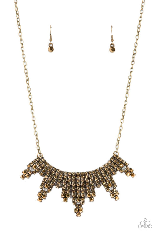 Paparazzi - Skyscraping Sparkle - Brass Necklaces #0339