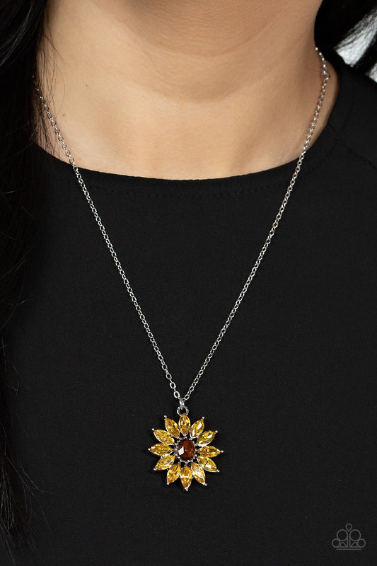 Paparazzi Accessories - Formal Florals - Yellow Necklace #0343