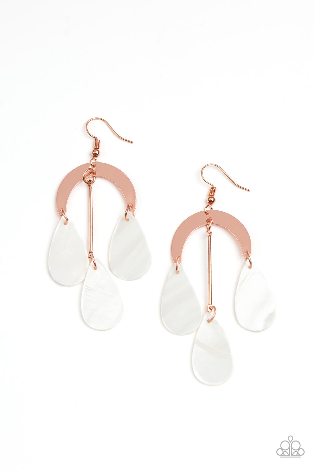 Paparazzi - Atlantis Ambience - Copper Earrings  #1894