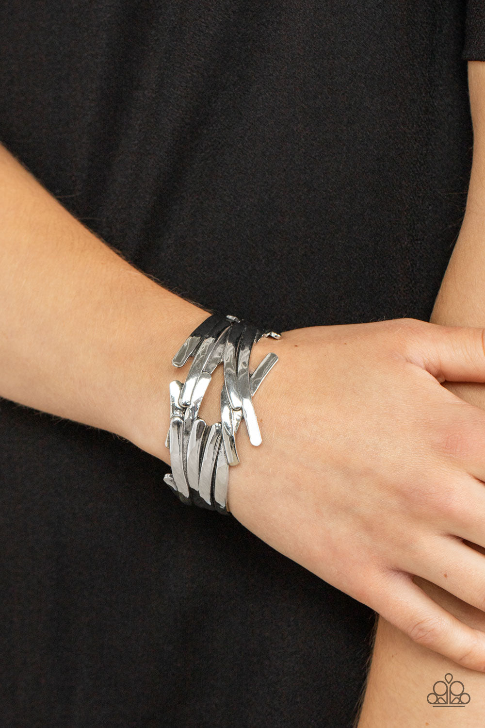 Paparazzi - Stockpiled Style - Silver Bracelets  #1108