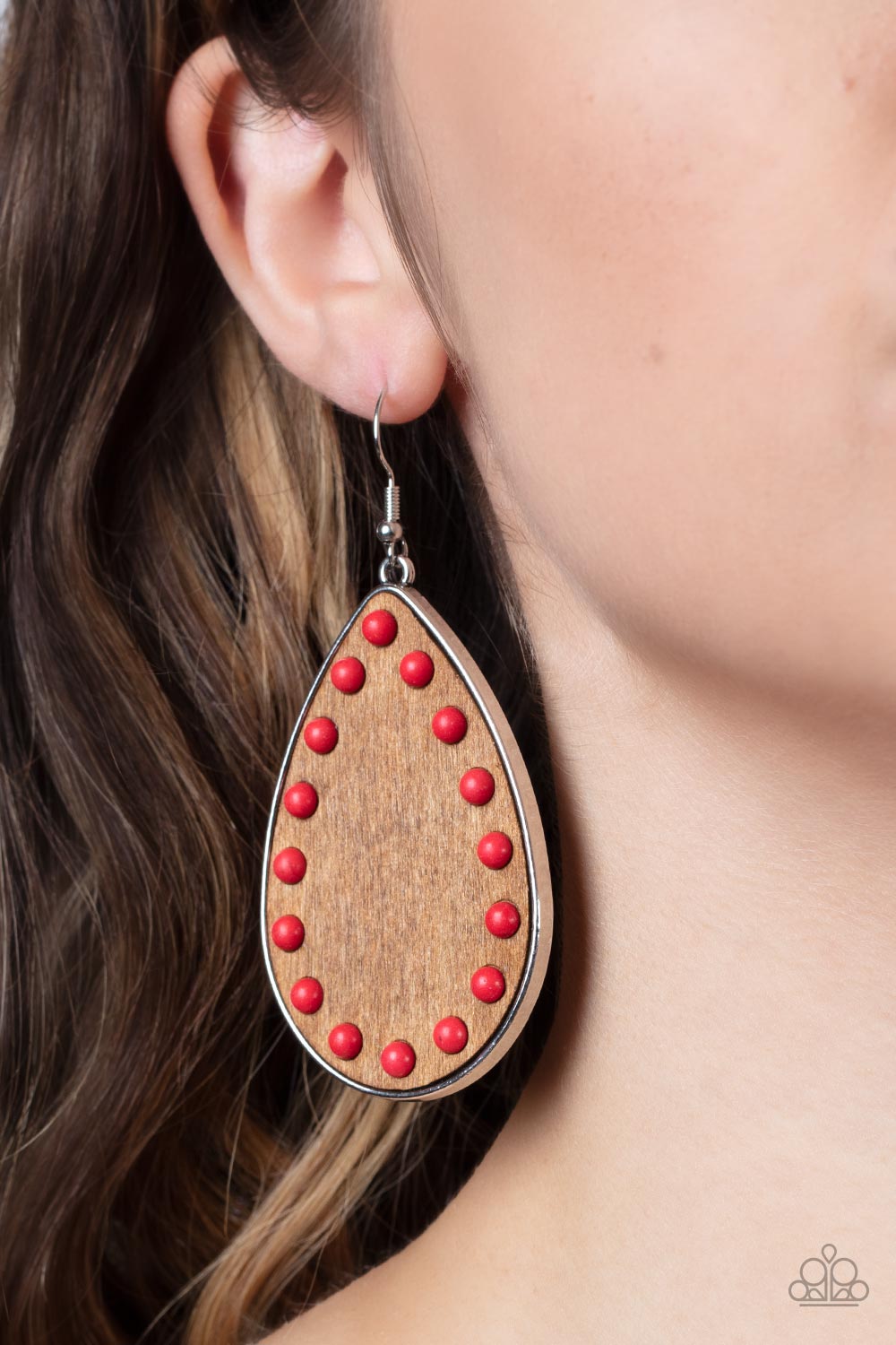 Paparazzi - Rustic Refuge - Red Earrings #0854