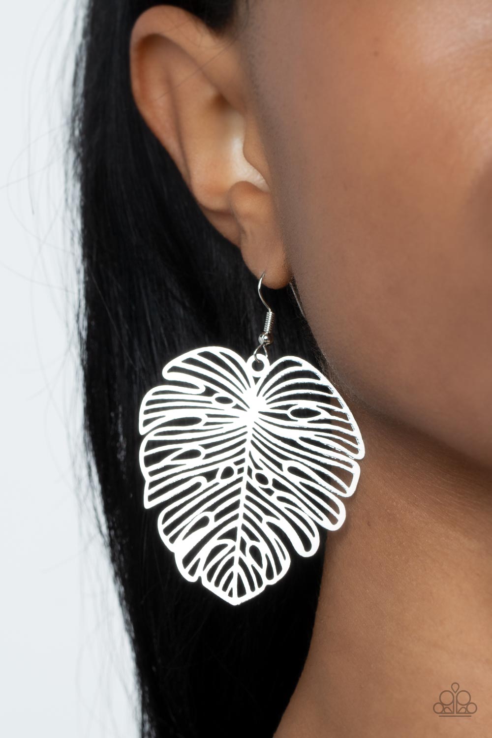 Paparazzi - Palm Palmistry - Silver Earrings #0842