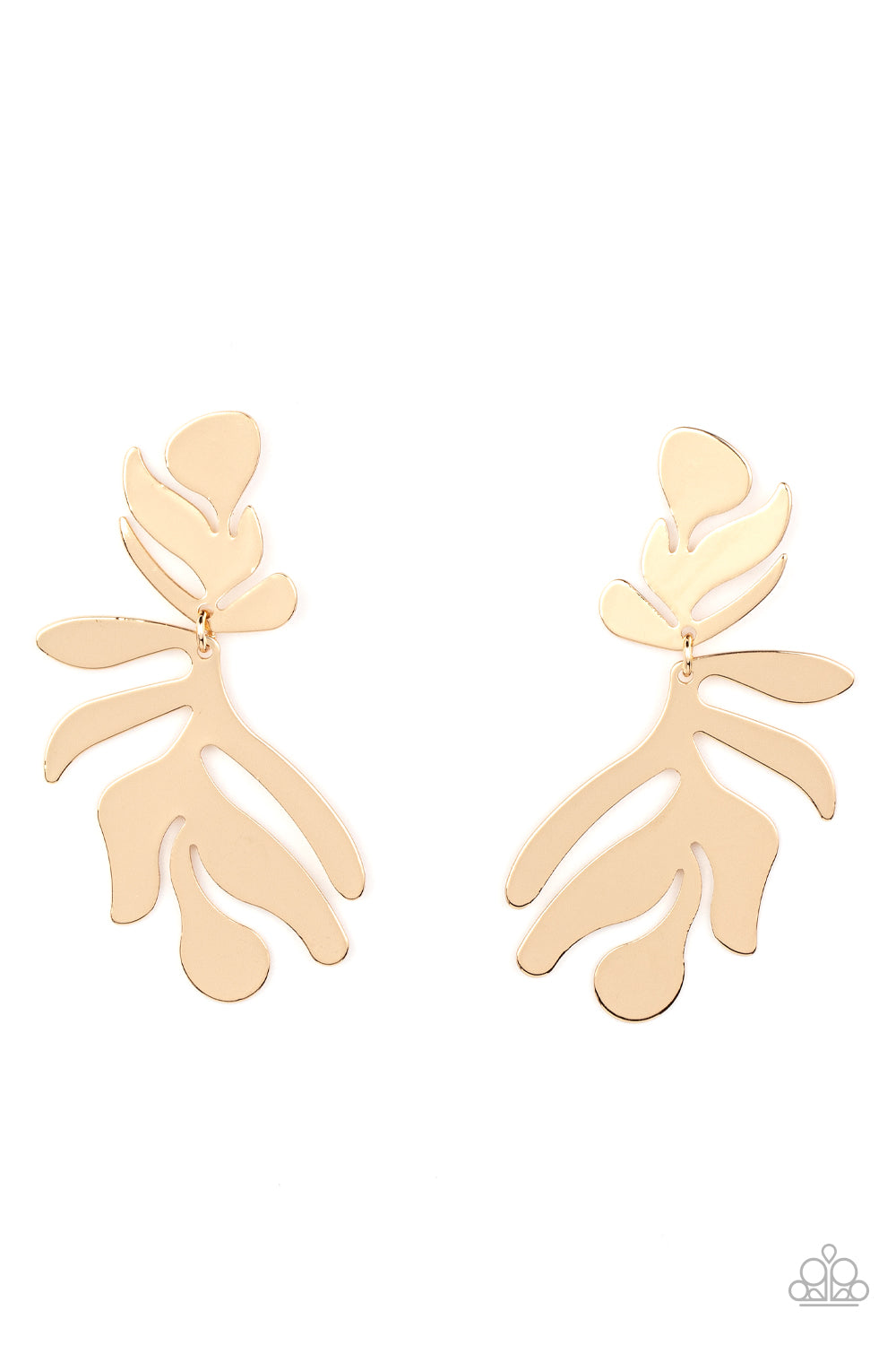 Paparazzi - Palm Picnic - Gold Earrings #1784