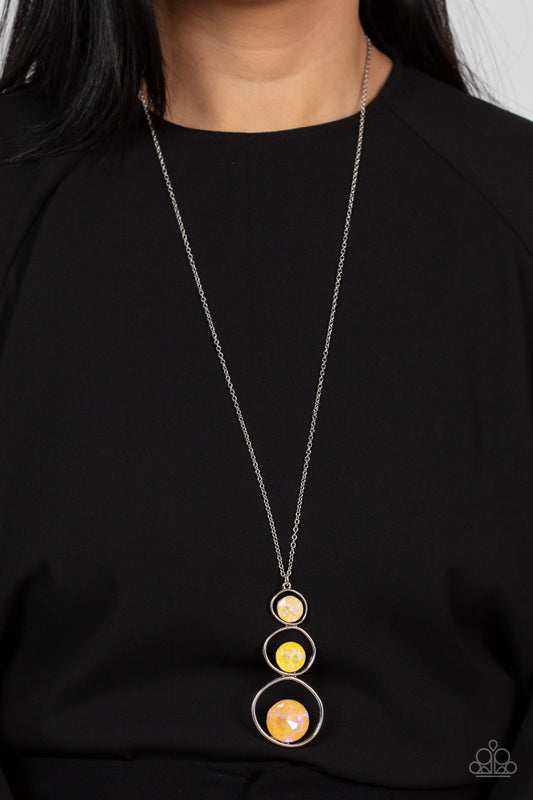 Paparazzi - Celestial Courtier - Yellow Necklace   #1491