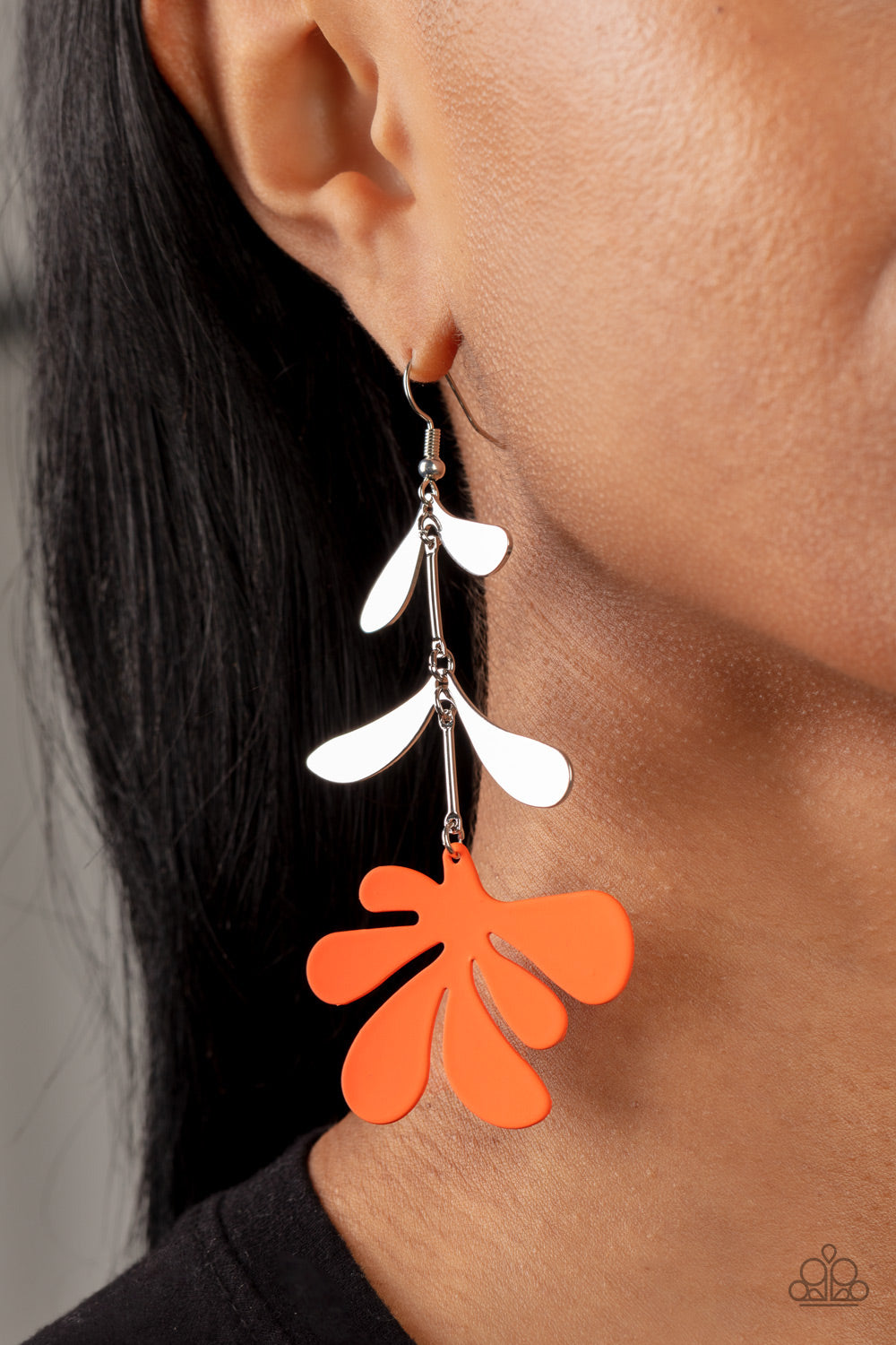 Paparazzi - Palm Beach Bonanza - Orange Earrings #1799