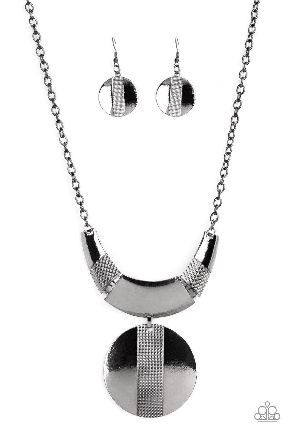 Paparazzi - Metallic Enchantress - Black Necklaces  #1416