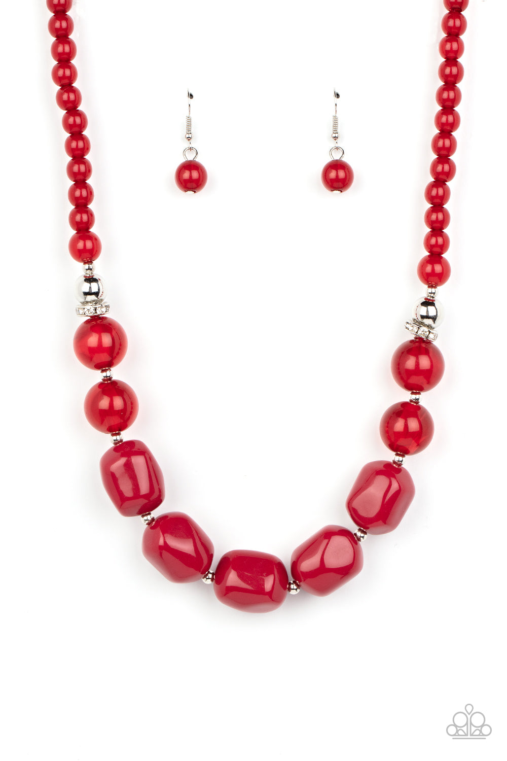 Paparazzi - Ten Out of TENACIOUS - Red Necklaces  #1353