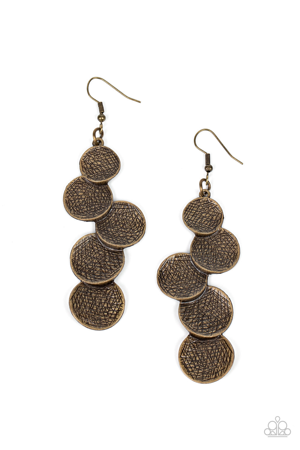 Paparazzi - Token Gesture - Brass Earrings  #1845