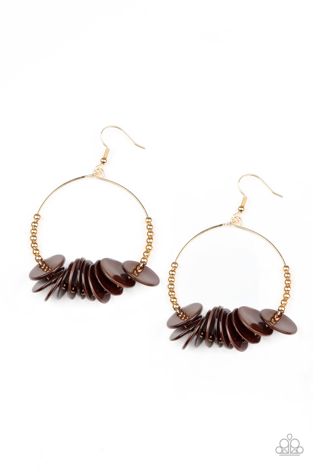 Paparazzi - Caribbean Cocktail - Brown Earrings #0858