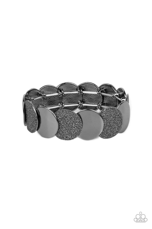 Paparazzi - Demurely Disco - Black Bracelets  #1095