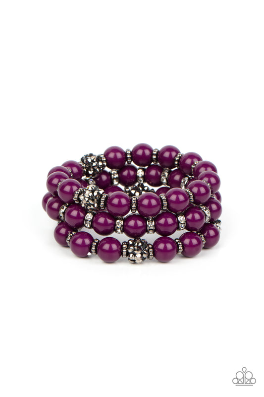 Paparazzi - Poshly Packing - Purple Bracelets #1065