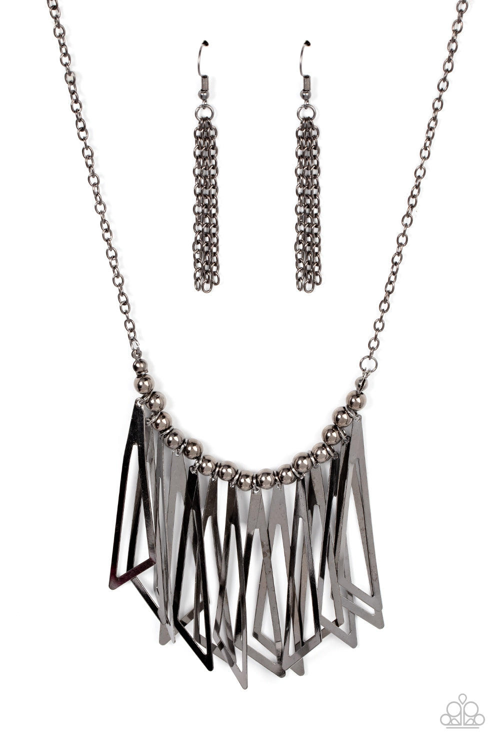 Paparazzi - Industrial Jungle - Black Necklaces  #1320