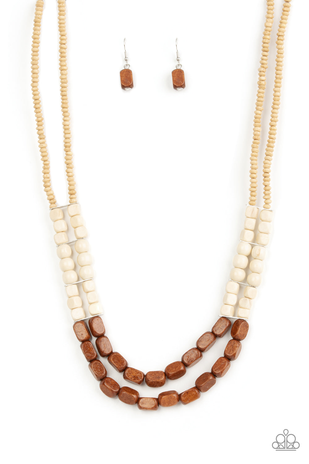 Paparazzi - Bermuda Bellhop - Brown Necklace  #1512