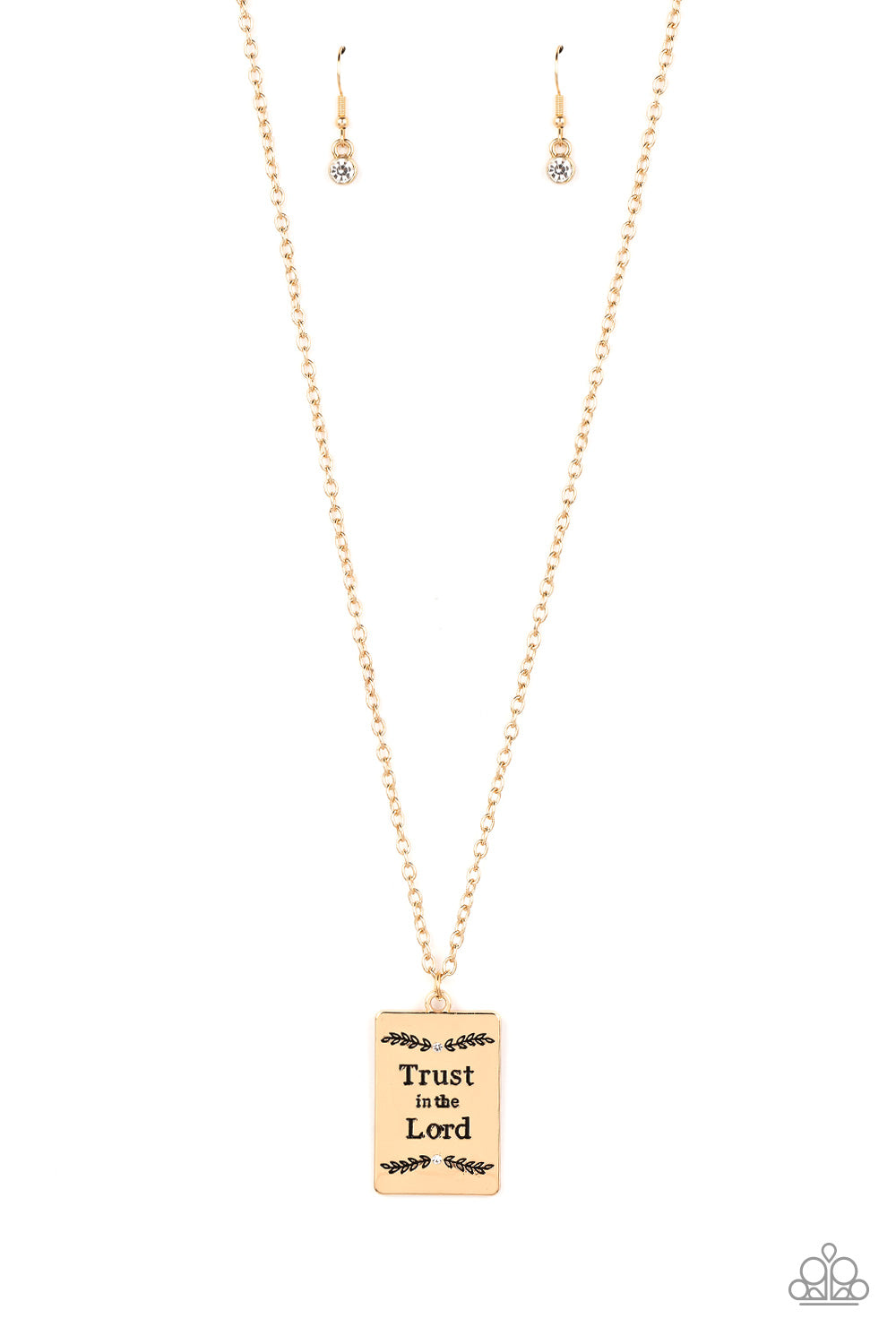 Paparazzi - All About Trust - Gold Necklaces  #1388