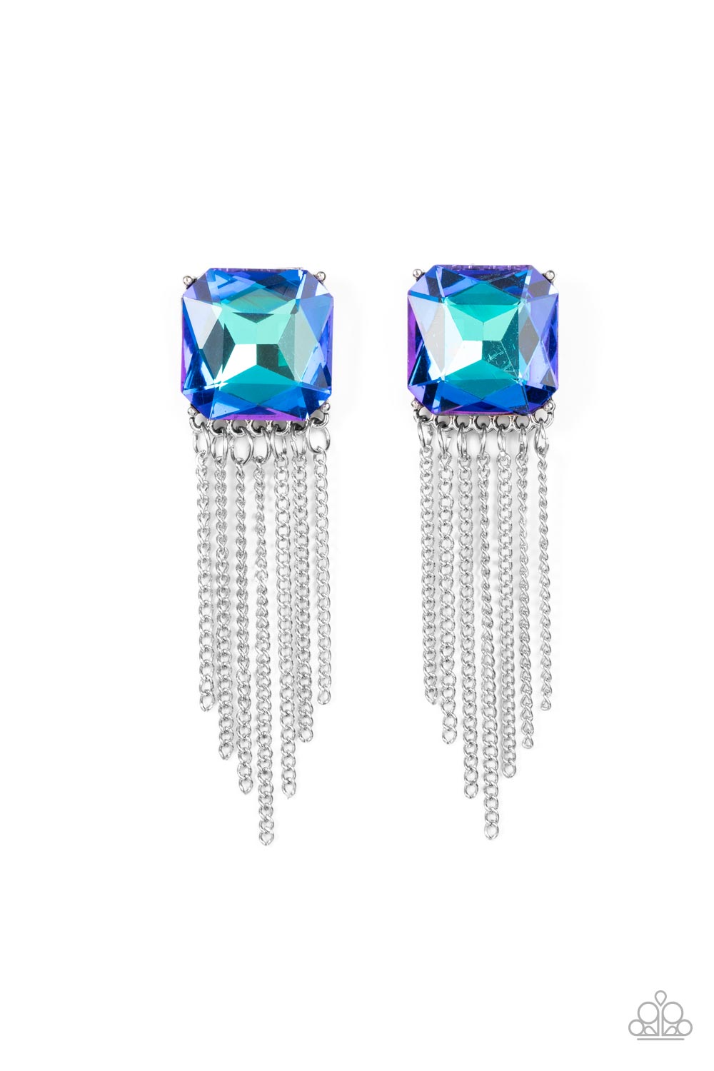 Paparazzi - Supernova Novelty - Blue Earrings #0816