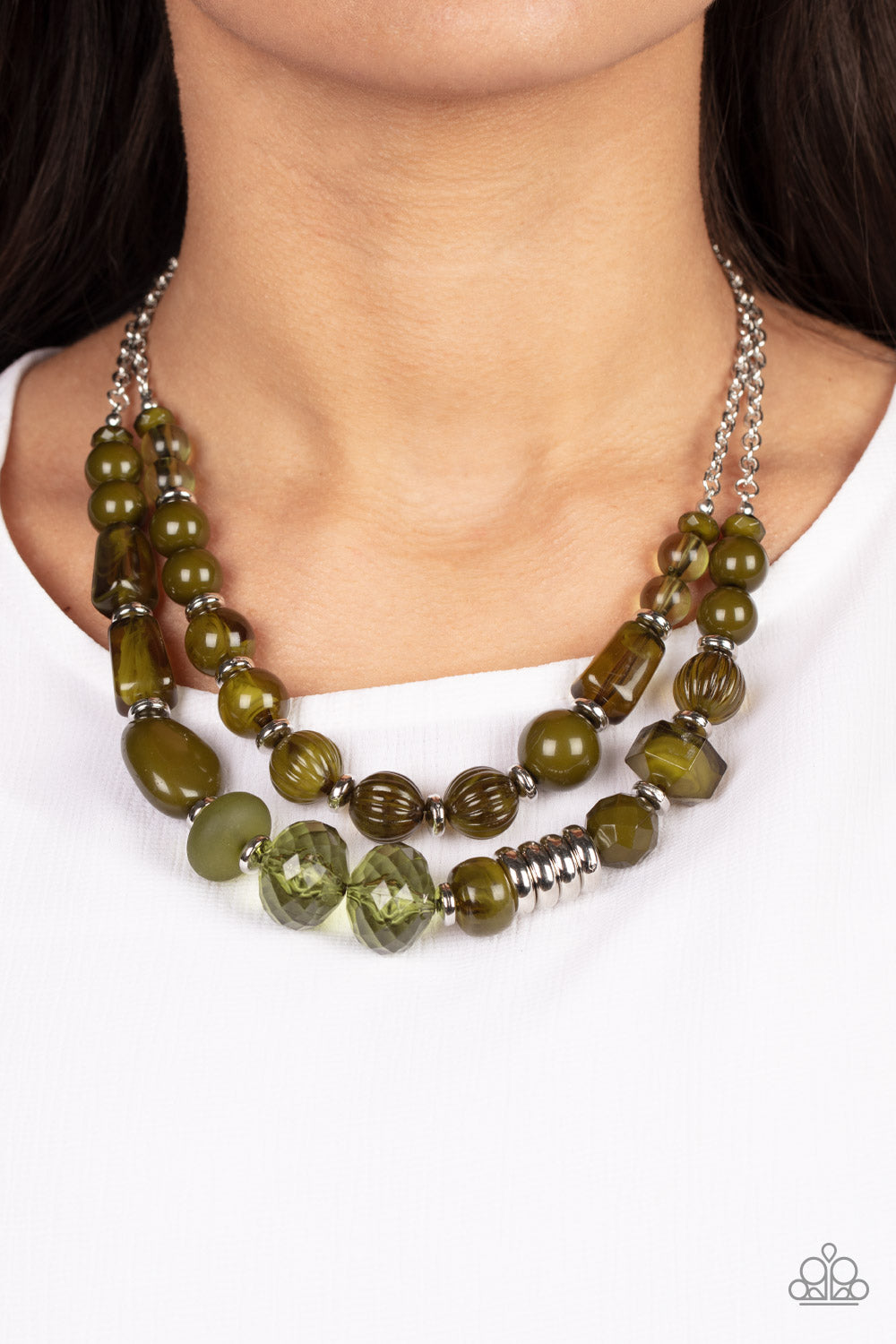 Paparazzi Accessories - Pina Colada Paradise - Green Necklace #0324