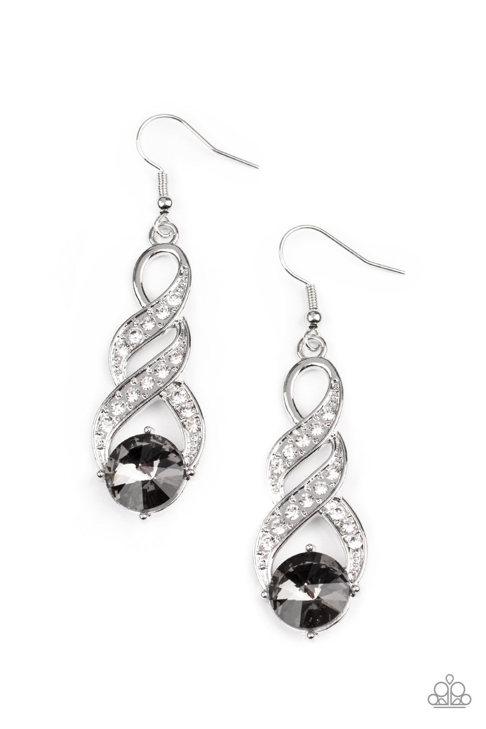 Paparazzi - High-Ranking Royalty - Silver Earrings #1020