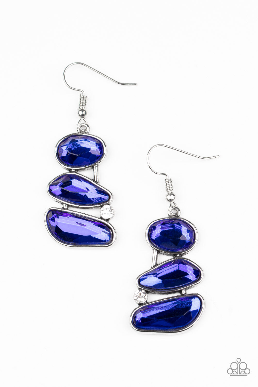 Paparazzi - Gem Galaxy - Blue Earrings #2007