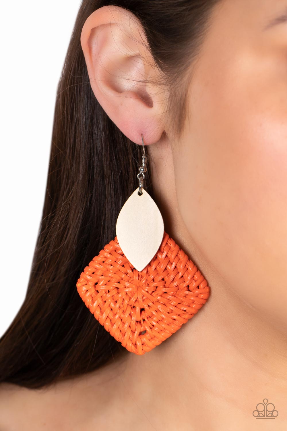 Paparazzi - Sabbatical WEAVE - Orange Earrings  #1747