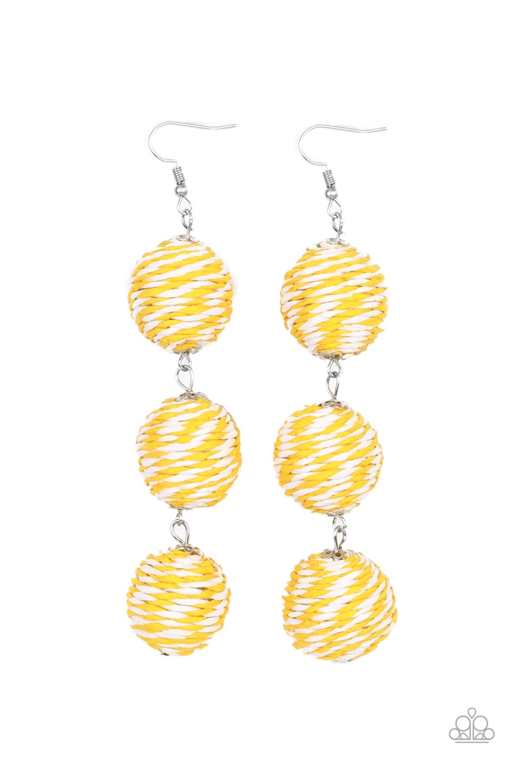 Paparazzi -  Laguna Lanterns - Yellow Earrings   #1749