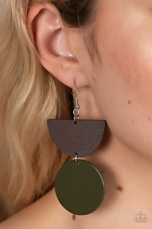 Paparazzi - Beach Bistro - Green Earrings #0698