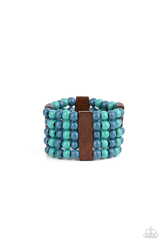 Paparazzi Accessories - Island Soul - Blue Bracelet #1029