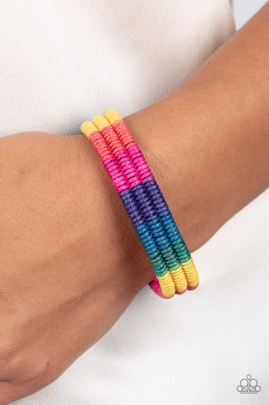 Paparazzi Accessories - Rainbow Renegade - Multi Bracelet  #1004