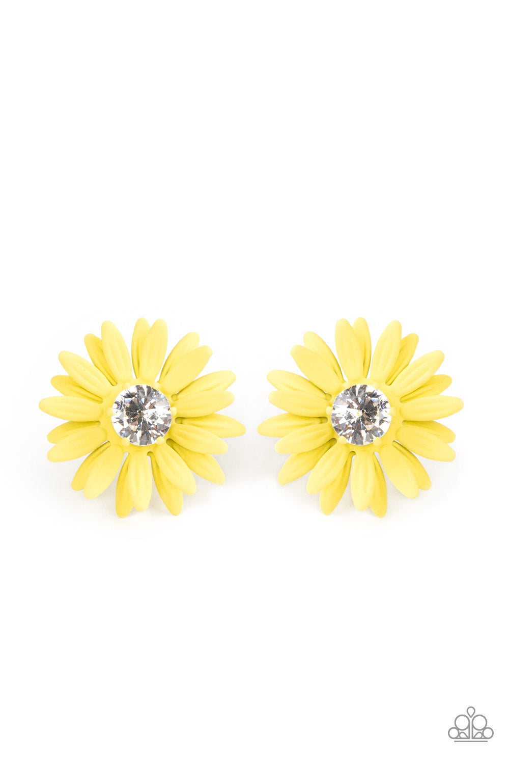 Paparazzi - Sunshiny DAIS-y - Yellow Earrings #0935