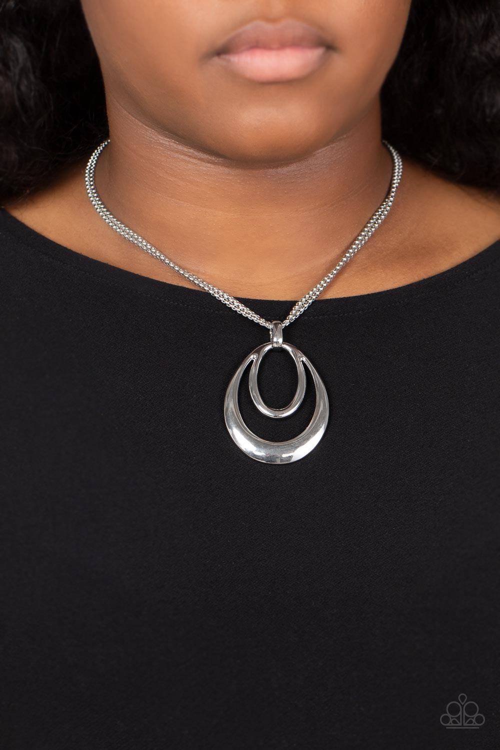 Paparazzi Accessories - Suburban Storm - Silver Necklace  #1604