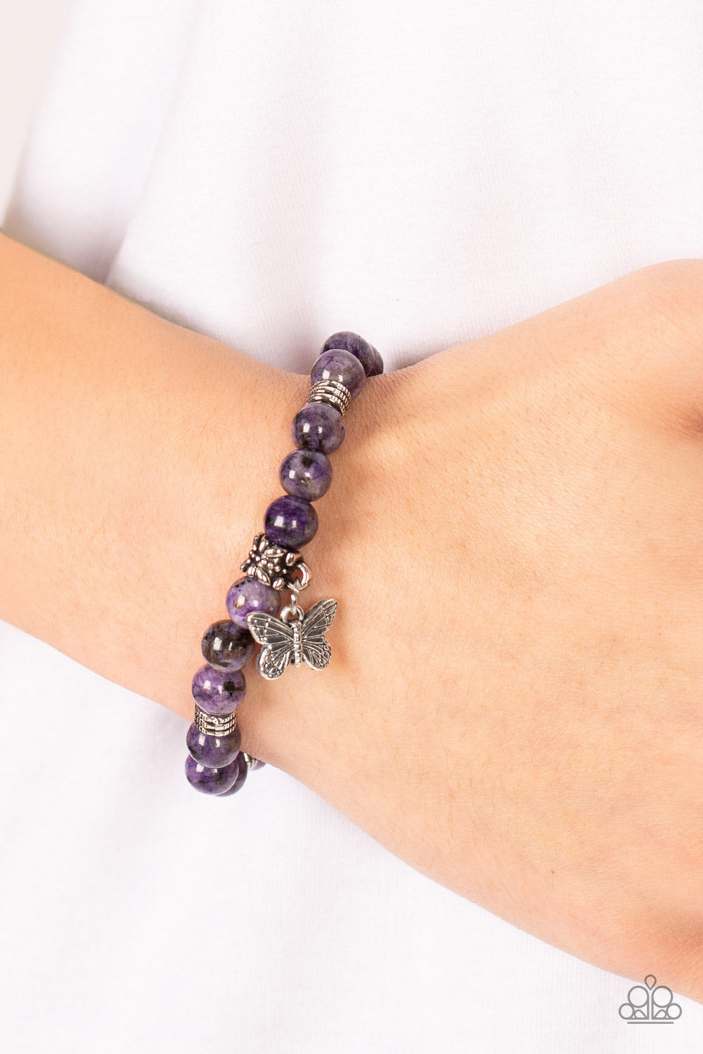 Paparazzi Accessories - Butterfly Nirvana - Purple Bracelet #1006