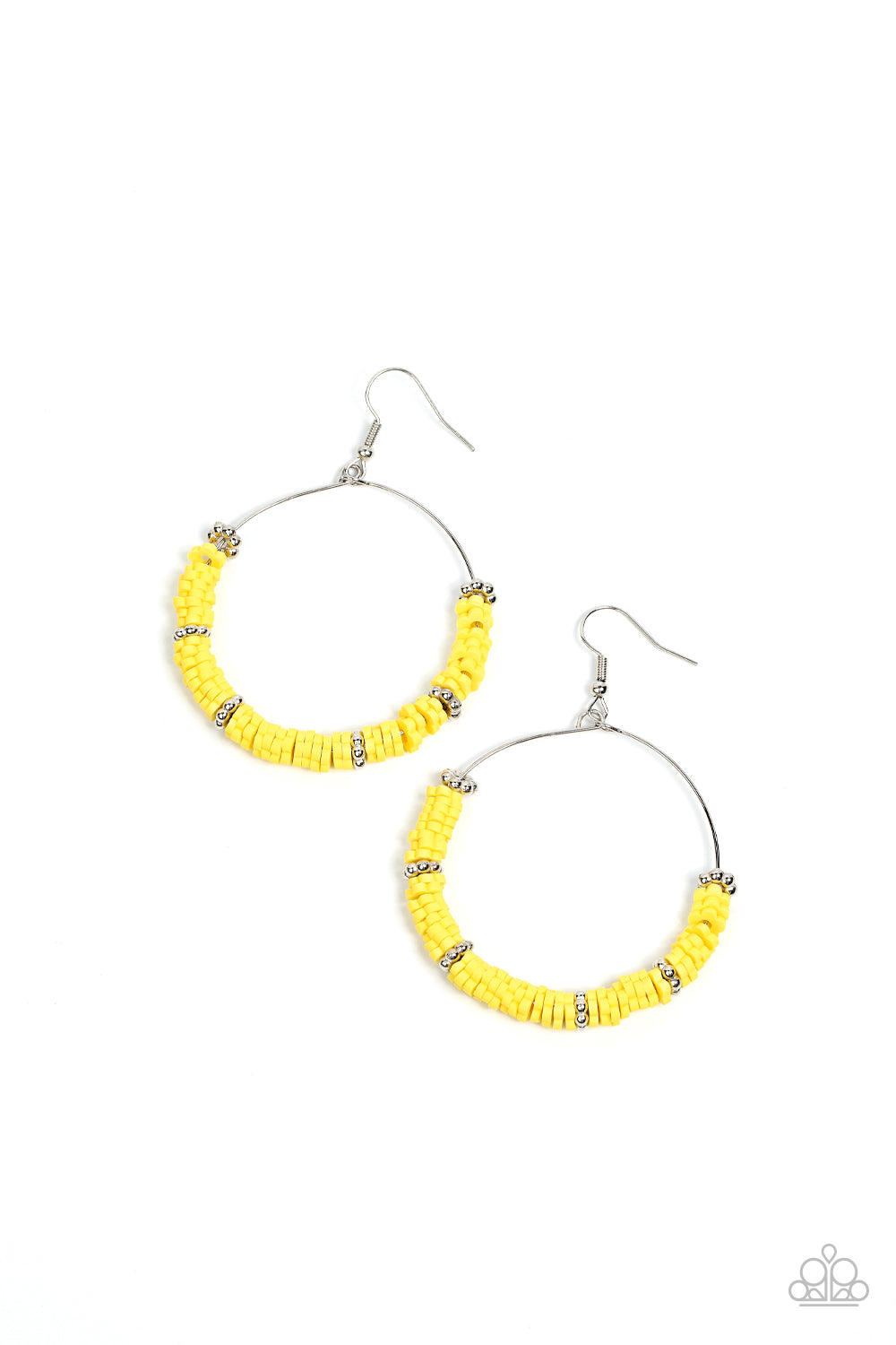 Paparazzi - Loudly Layered - Yellow Earrings   #1828