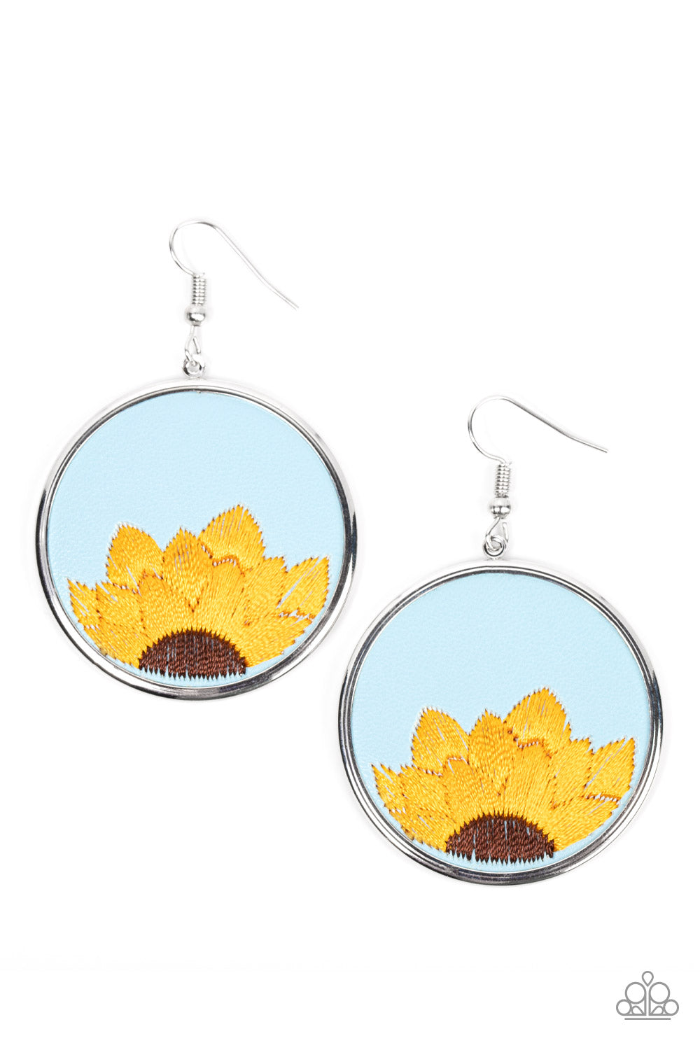 Paparazzi - Sun-Kissed Sunflowers - Blue Earrings #0831