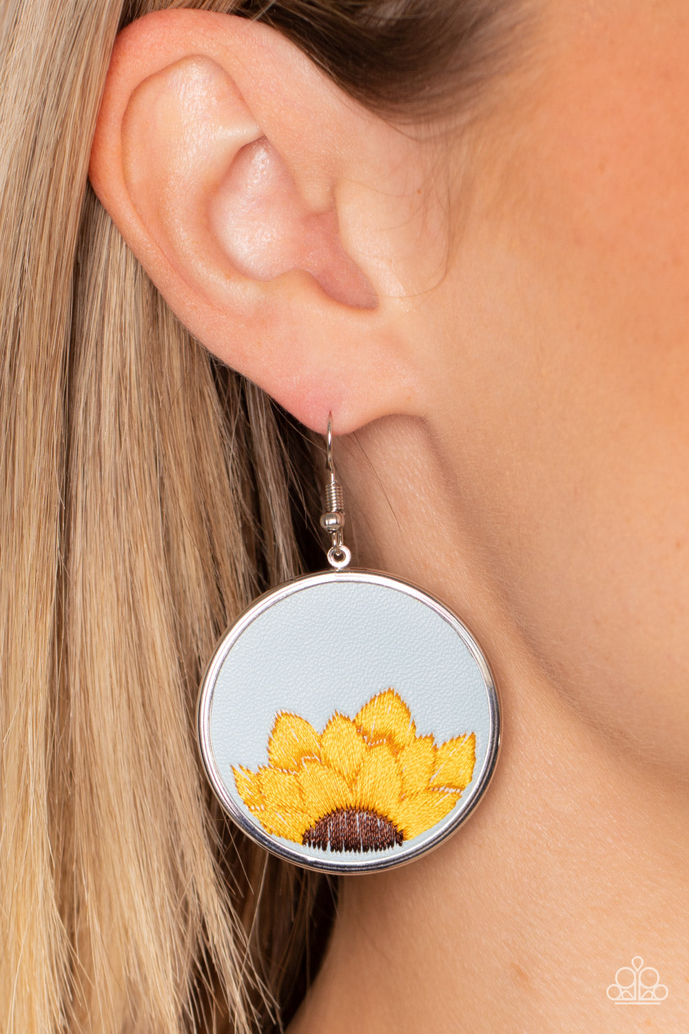 Paparazzi - Sun-Kissed Sunflowers - Blue Earrings #0831