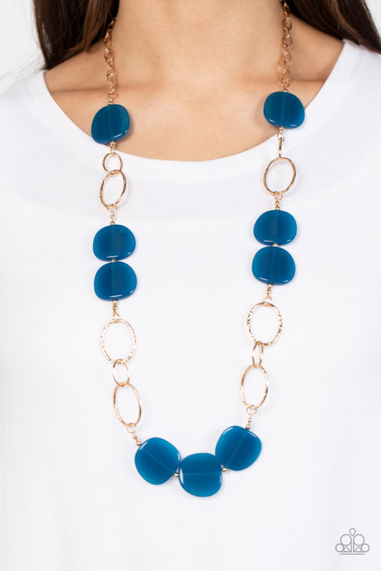 Paparazzi - Posh Promenade - Blue Necklace  #0344