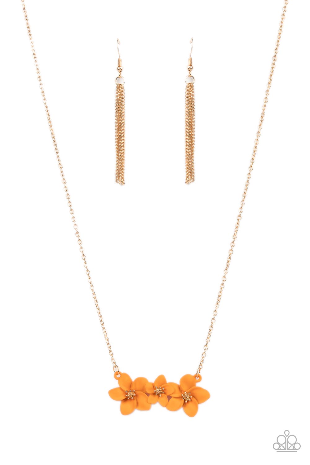 Paparazzi Accessories - Petunia Picnic - Orange Necklace #0345