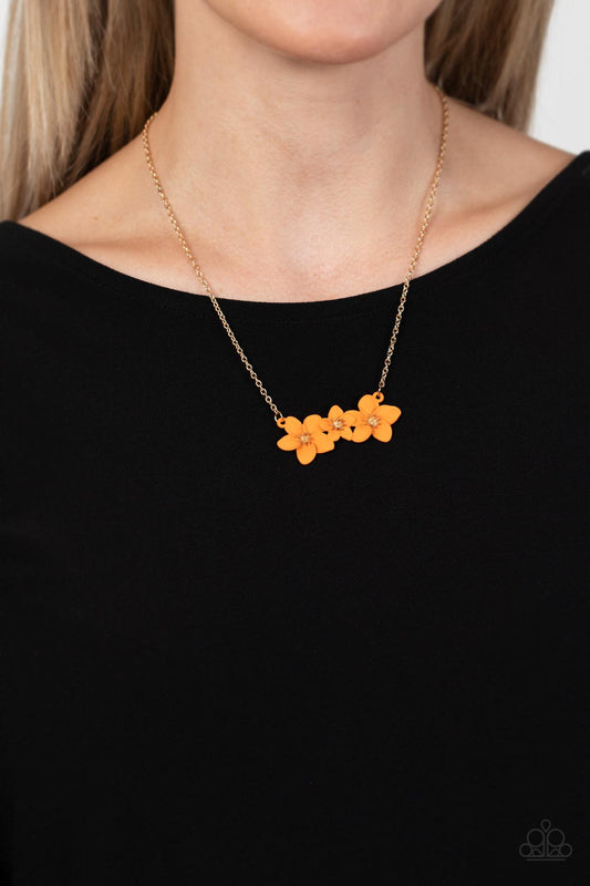 Paparazzi Accessories - Petunia Picnic - Orange Necklace #0345