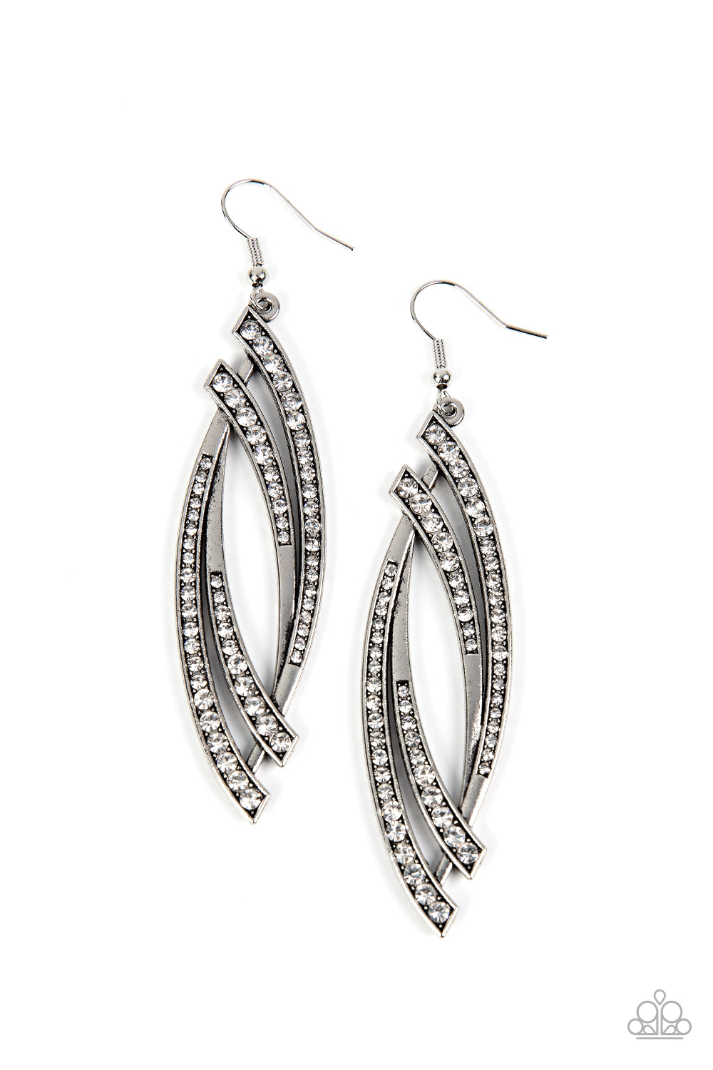 Paparazzi - Twinkle for Two - White Earrings #2096