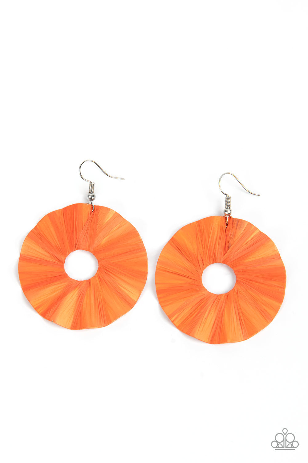 Paparazzi Accessories - Fan the Breeze - Orange Earrings  #0749