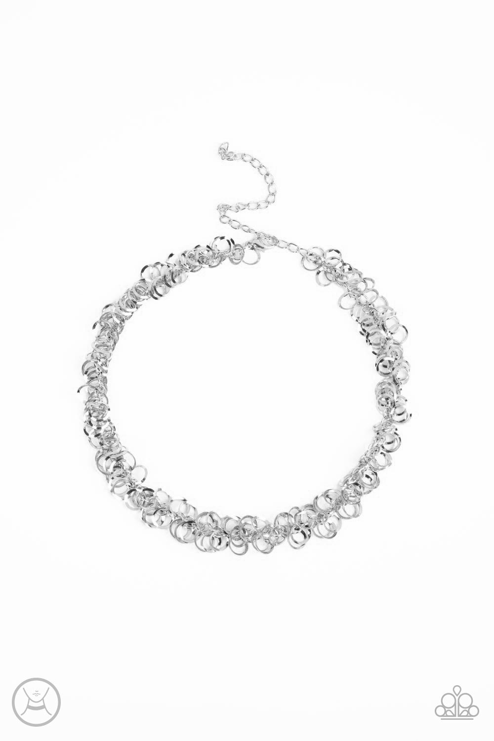 Paparazzi - Cause a Commotion - Silver Necklaces  #1462