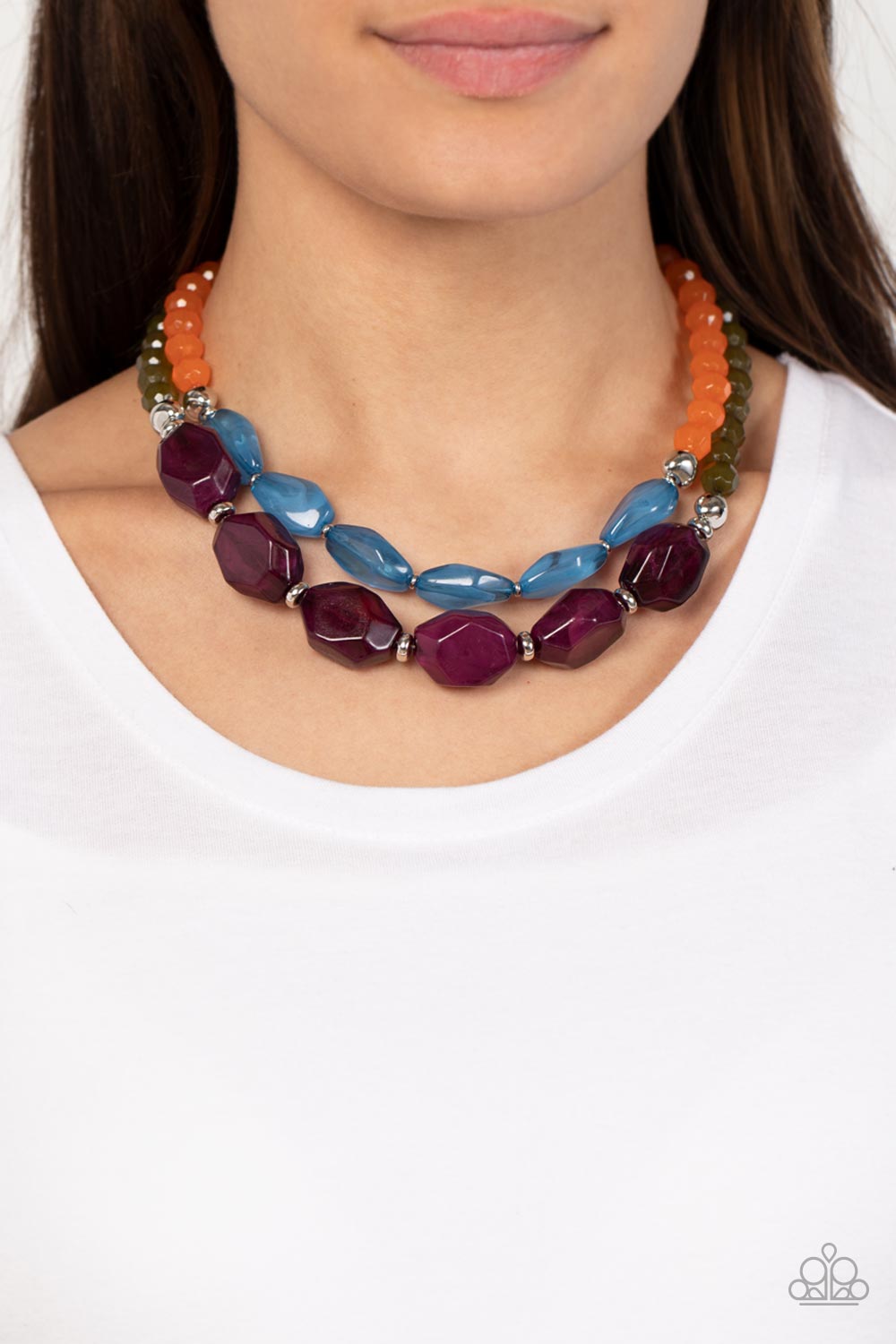 Paparazzi -Tropical Trove - Purple Necklaces  #1575