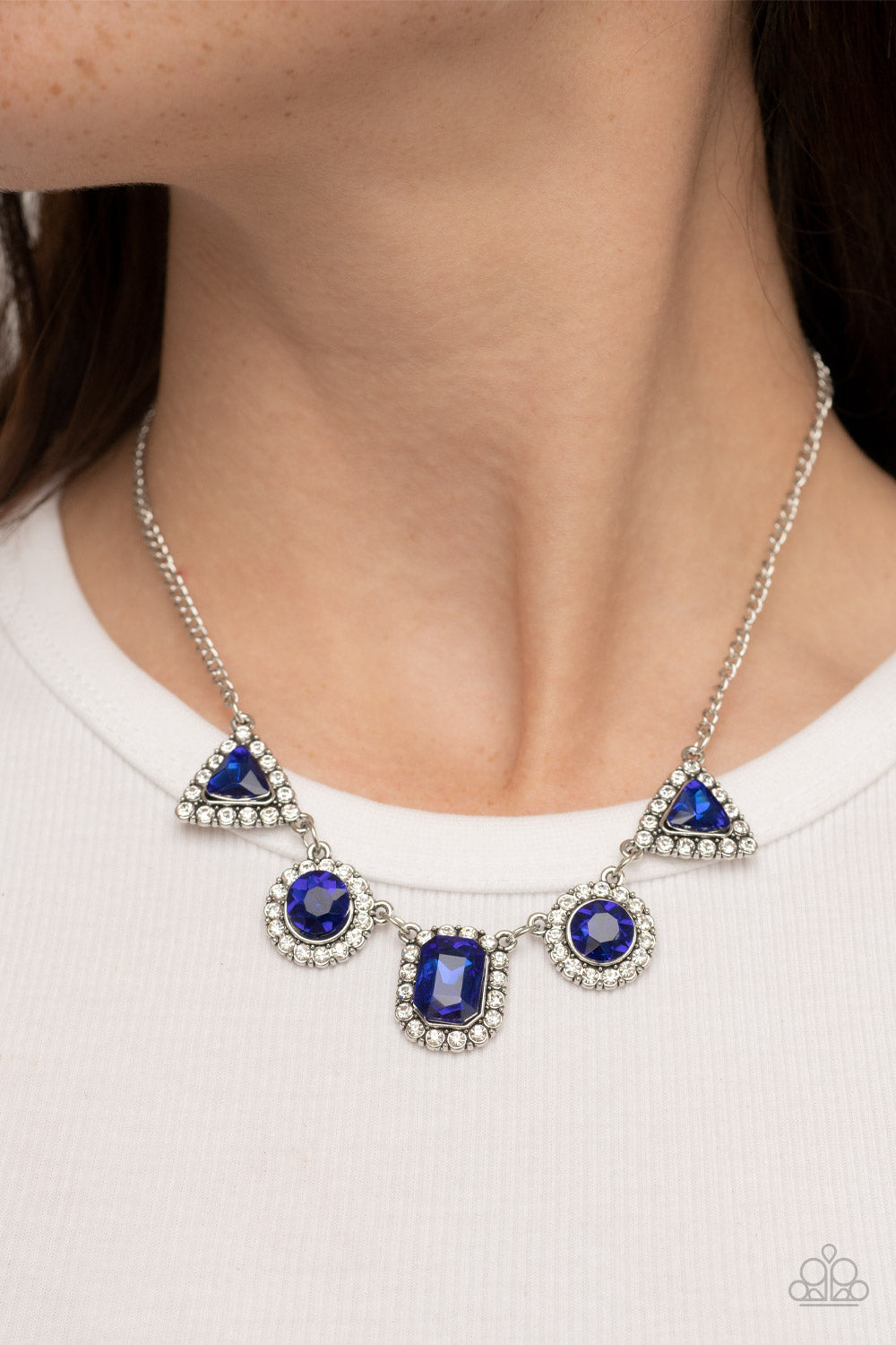 Paparazzi - Posh Party Avenue - Blue Necklace  #1611