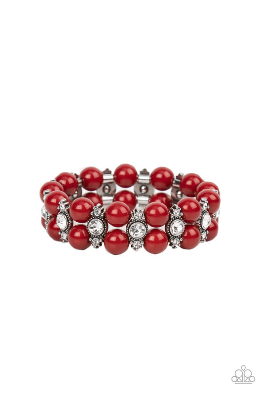 Paparazzi - Starlight Reflection - Red Bracelets #1204