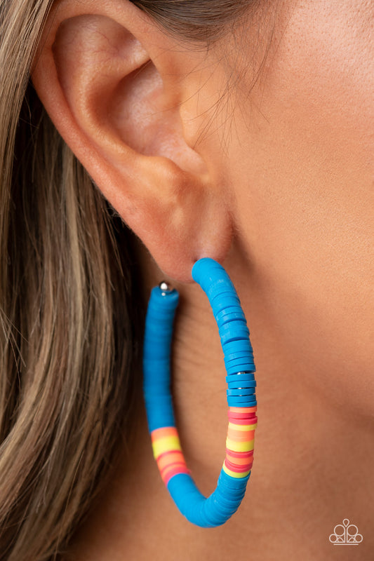 Paparazzi - Colorfully Contagious - Blue Earrings #0823