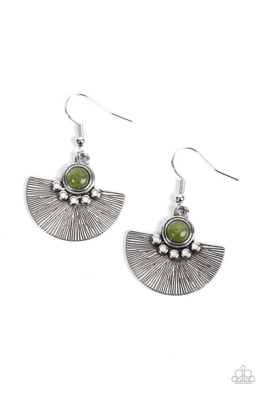 Paparazzi - Manifesting Magic - Green Earrings  #1812